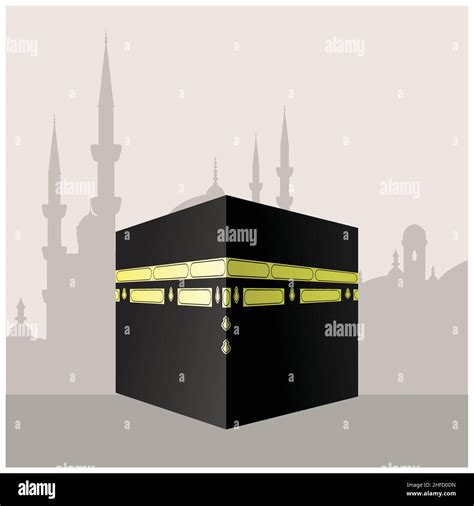 Sacred place muslims kaaba mecca Stock Vector Images - Alamy