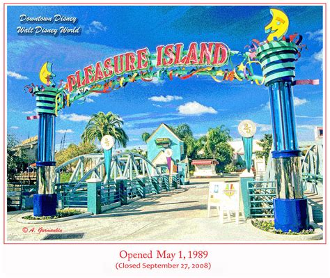 Pleasure Island Sign and Walkway Downtown Disney Digital Art by A ...