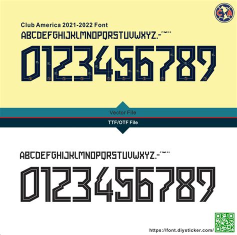 Club América 2021 2022 Nike Font Font And Vector