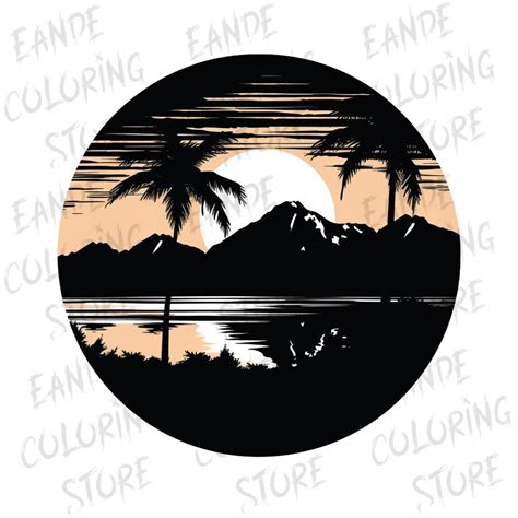 Sunset Svg Sun in Mountain Svg Mountain Svg Retro Sunset - Etsy