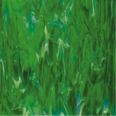 Oceanside Dark Green Swirled With White Wispy 3mm Fusible Glass