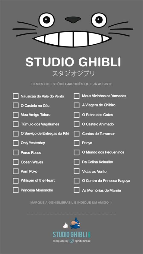 Template Studio Ghibli Studio Ghibli Ghibli Filmes