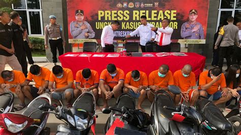 Meresahkan Belasan Pelaku Curanmor Di Gresik Ditangkap Jelang Ramadhan