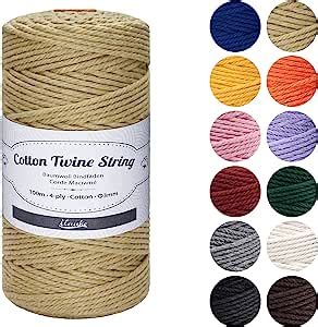 Ilauke Macrame Cord Mm X M Natural Macrame Cotton Cord Diy Craft