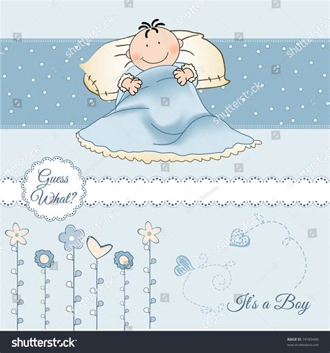 Welcome New Baby Boy Stock Vector (Royalty Free) 74765440 | Shutterstock