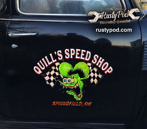 Pcs Personalized Hot Rod Garage Pinstripe Door Art Lettering Set Vinyl Stickers