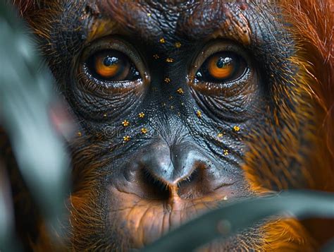 A Close Up of an Orangutan S Face Stock Photo - Image of face, monkey ...