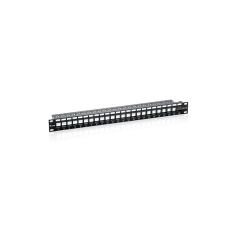 Equip 24 Port Keystone Cat 6 Unshielded Patch Panel Black