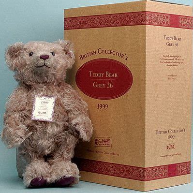 Steiff 660047 1999 British Collector Bear UK Limited Edition Lilac/Grey