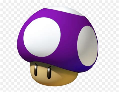 Super Mario Poison Mushroom - Mario Bros Purple Mushroom, HD Png ...