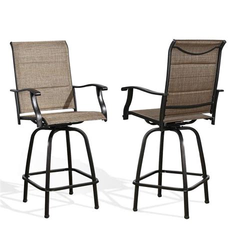 Tiramisubest Swivel Metal Outdoor Bar Stool 2 Pack D0xy102hah7sv