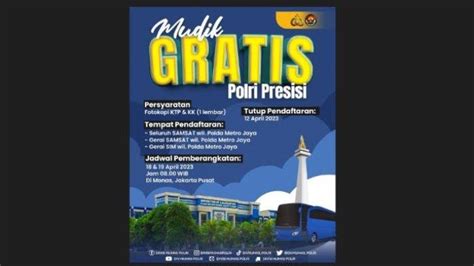 Tersedia Bus Lengkap Cara Daftar Mudik Gratis Polri Rute