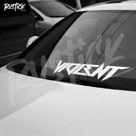 Calco Parabrisas Violent Sticker Tuning Marcas Ploteo Cm