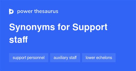 Support Staff Synonyms 537 Words And Phrases For Support Staff