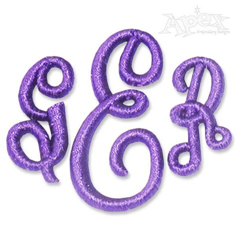 Empire 3d Puff Monogram Embroidery Font Apex Monogram Designs And Fonts