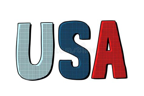 Icon Word United States Of America Stock Illustration Illustration Of