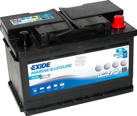 Exide Ep Dual Agm Batterie D Charge Lente Nautique