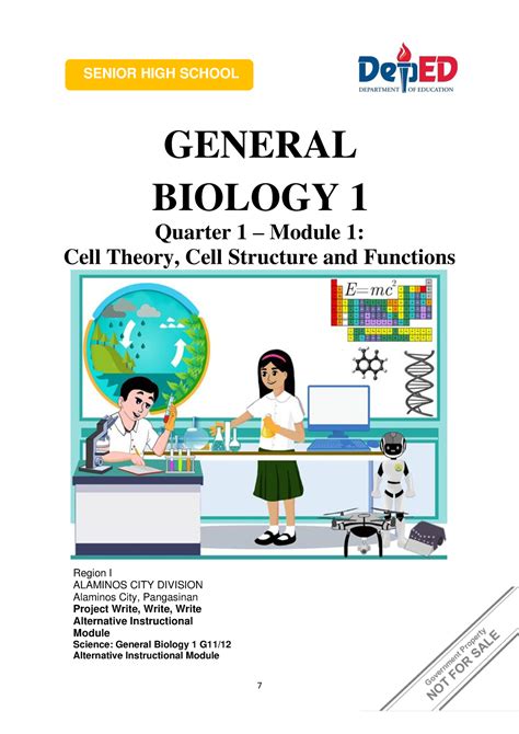 1 Module For General Biology General Biology 1 Quarter 1 Module 1 Cell Theory Cell