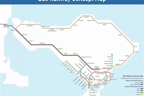 Rencana Peta Jaringan Transportasi Kereta Di Bali Telah Diungkap