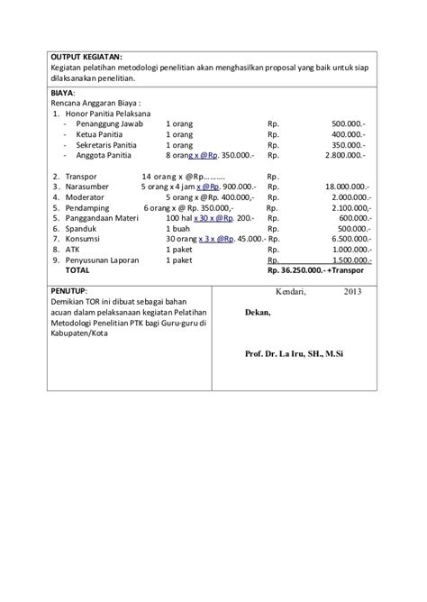 Contoh Tor Kegiatan Pelatihan 46 Koleksi Gambar