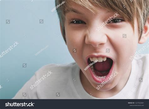 Angry Boy Screams Emotion Concept Stock Photo 1227922681 | Shutterstock
