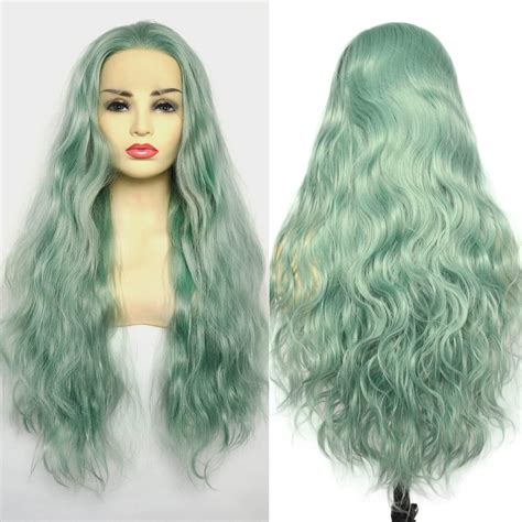 Amazon WXHWCX Blonde Long Wavy Synthetic Lace Front Wig Middle Part Lace Wigs Synthetic