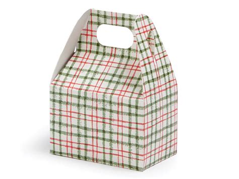 Red And Green Plaid Mini Gable Box 4x2 5x2 5 6 Pack Nashville Wraps