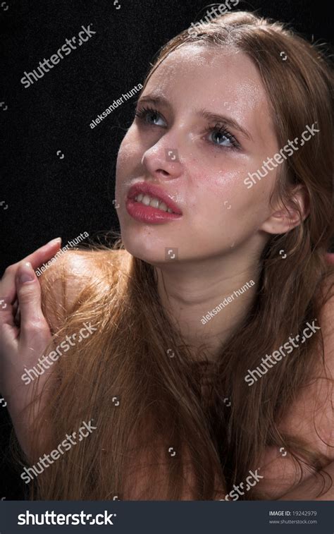 Beautiful Naked Girl On Black Background Stock Photo 19242979 Shutterstock
