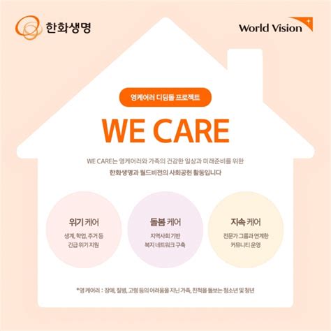 한화생명 가족돌봄청년 영케어러 디딤돌 프로젝트 ‘we Care 전개 한국증권