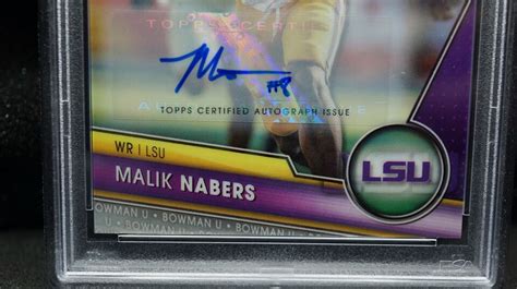 Bowman Chrome University U Malik Nabers Auto Refractor Psa