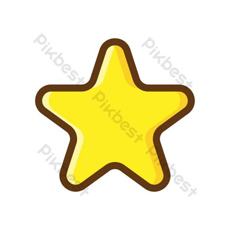 Cartoon Yellow Five Pointed Star Vector Png Images Psd Free Download