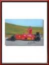 Ferrari F Postcard Michele Alboreto