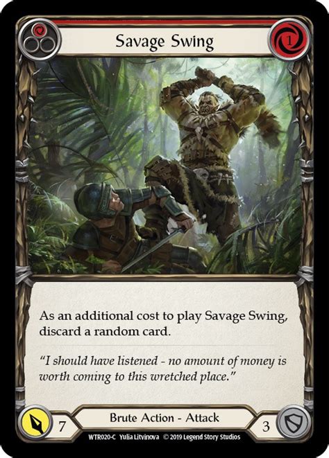 Savage Swing Red Welcome To Rathe Flesh And Blood TCG