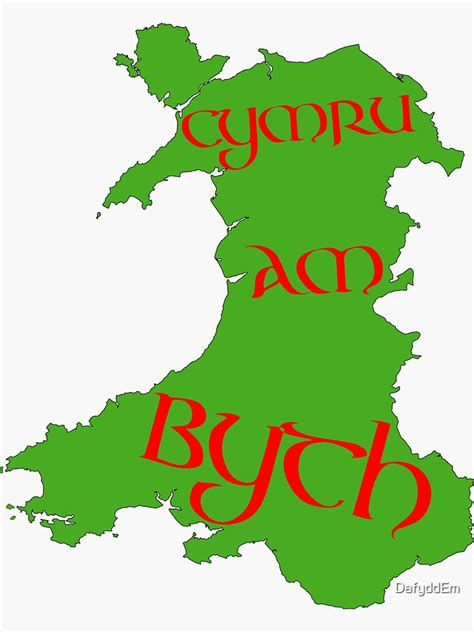 Cymru Am Byth Sticker By Dafyddem Redbubble