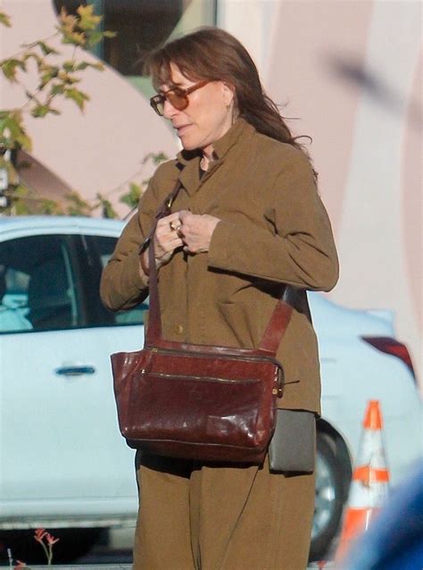 Katey Sagal In A Stylish Brown Ensemble Shopping On Melrose Ave In La