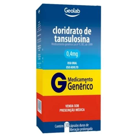 Para Que Serve A Tansulosina - CLORIDRATO DE TANSULOSINA 0,4MG C/30 CÁPSULAS DURAS DE LIBERAÇÃO ...