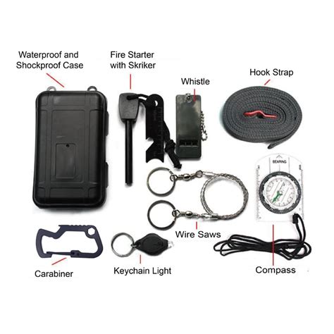 Camping Disaster Outdoor Sos Survival Kit Set Buy Waterproof