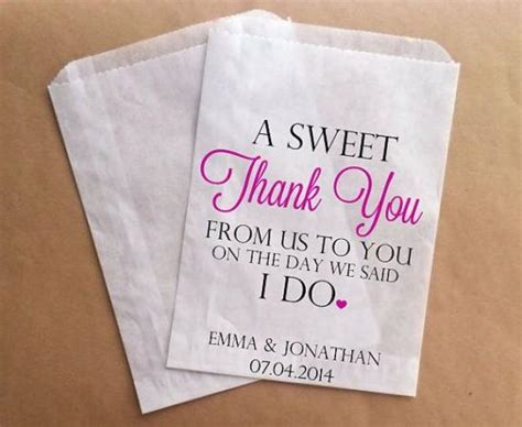 Thank You Wedding Favors Bags Custom Candy Buffet Bags Wedding Guest Thank You Bag Lolly Bags