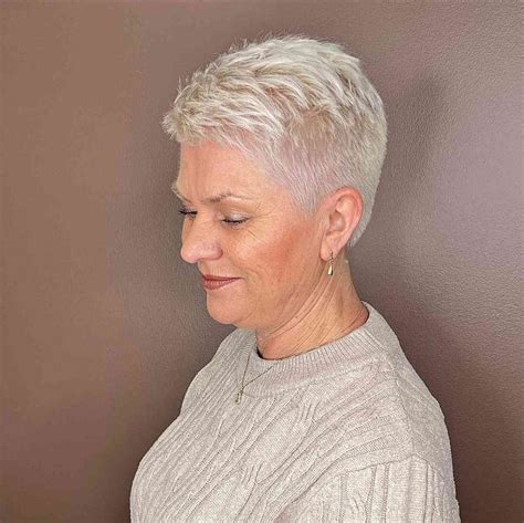 Pin By Anne Garnett On Hair Really Short Hair Short White Hair