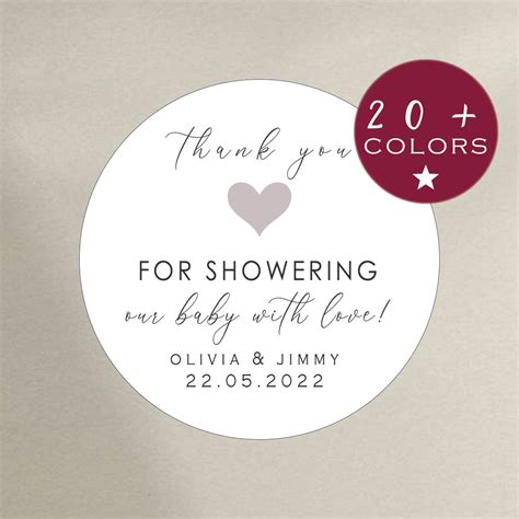 Baby Shower Thank You Stickers Baby Shower Favor Label - Etsy