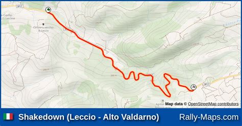 Shakedown Leccio Alto Valdarno Stage Map Rally Di Reggello