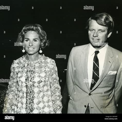 Robert Bobby Kennedy 1925 1968 Us Politician With His Wife Ethel