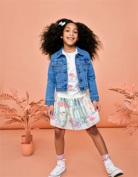 Plain Denim Jacket Blue Girls Coats And Jackets Monsoon Uk