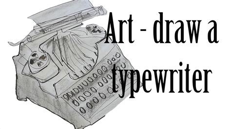 How To Draw A Typewriter Youtube