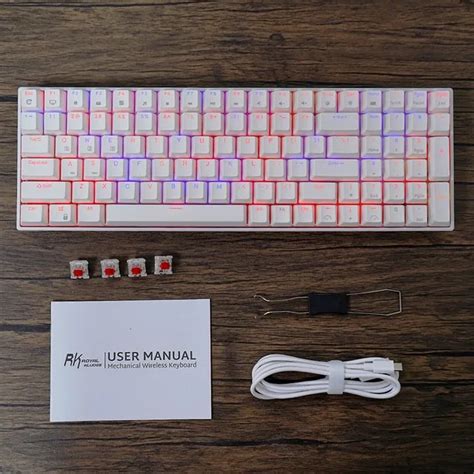 RK Royal Kludge Tri Mode RGB Backlit คยบอรด คยบลทธ G ไรสายแบบมสาย Hot Swappable
