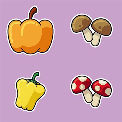 Premium Vector Simple Cute Cartoon Vegetable Vector