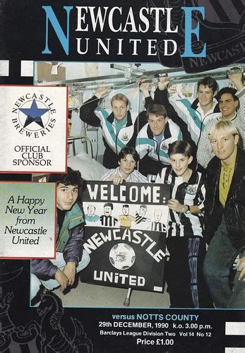 Newcastle United Vs Notts County 1990 Cover Page Flickr