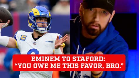 Eminem Pleads Matthew Stafford To Let Detroit Lions Win Playoff Game