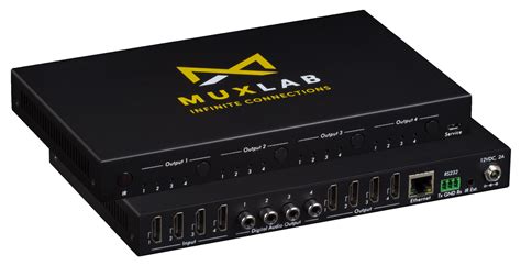 4x4 HDMI Matrix Switch, 4K/60 - Muxlab