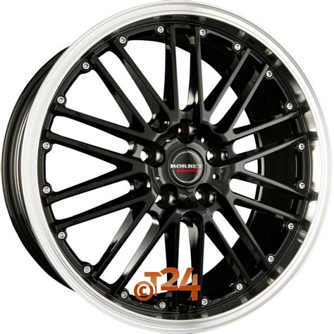 19 Zoll BORBET CW2 für Audi A6 F2 in Black Rim Polished Einteilig 8 50